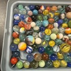 Antique Vintage Marbles Huge Lot 150  Glass Clay Stone Marble Swirl Speckle Etc 