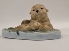 California Sea Otters Figurine Endangered Species Hackett 1st In Series Vtg 1981