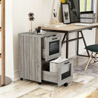 Dh Basic Rustic Grey 2-drawer File Cabinet By Denhour Vintage Grey Oak Letter