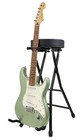 Stool With Padded Seat And Built In Guitar Stand Featuring Moulded Cradles To Fi