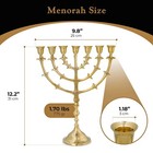 Salomons Menorah 7 Branch Salomons Menorah  antique Replica Solid Brass copper