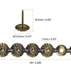 5pcs 1meter Flower Upholstery Tacks Strips Trim Sofa Decorative Nails Bronze