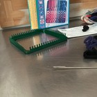 Harrisville  7  Potholder Kit Green Metal Loom And Loops