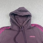 Adidas Hoodie Womens Medium Purple Essentials 3 Stripes Sweatshirt Pullover