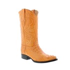 Wild West Caiman Hornback Chihuaha Mens Brown Wide Cowboy Western Boots 6 5