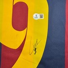 Framed Autographed signed Luis Suarez 35x39 Fc Barcelona Jersey Beckett Coa