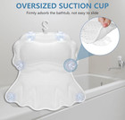 Bath Haven Luxury Bathtub Pillow White Spa Bath Cushion W  Suction Cups New