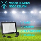 200w 22000lm Led Flood Light Outdoor Ip66 Waterproof  5000k Daylight White 4pack