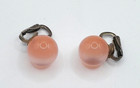 Vintage Antique 1940 s Sterling Silver Rose Bloom Floral Screwback  75  Earrings