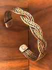 Two Tone Copper Magnetic Bracelet Arthritis Therapy Energy Cuff Bangle Vintage