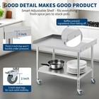 36 x24  Stainless Steel Work Prep Table  kitchen Prep Table Grill Stand W wheels