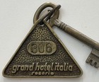 Grand Hotel Italia Chunky Brass Hotel Room Key  306 Orvieto  Italy Hotel Key Fob