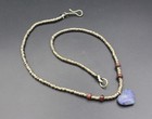 Vintage Afghan Alpaka Lapis Lazuli Stones Necklace  Belly Dance Kuchi Necklace