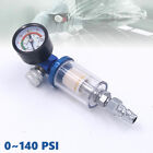 1 4  Spray Gun Air Regulator Compressor Gauge In-line Water Separator Filter