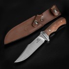 Mossy Oak 11 Inch Full-tang Fixed Blade Knife With Leather Sheath For Camping Us