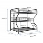 Heavy Duty Metal Triple Bunk Bed Twin full Size Platform Bed Frames Bedroom Sets