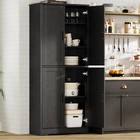     tall Kitchen Pantry Cabinet Storage Cabinet With Doors And Adjustable Shelves 