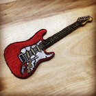 Electric Guitar Iron-on Patch Embroidered Rock Roll Music Instrument Applique  1