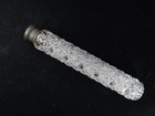 Antique Victorian Cut Glass Sterling Silver Topped Perfume Bottle 8 25  Long