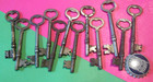 Lot Of 12 Old Vtg  Antique Heart Skeleton Keys Some Read Corbin 1897 More Listed
