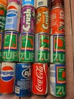Lot Of 36 Vintage Soda Pop Cans Pull Tabs Mix Pepsi 7up Squirt Sprite Coke Crush