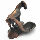 Vintage Bronze Horse Donkey Mini Statue Art Deco     3 5  X 4  X 2      Pipe Holder