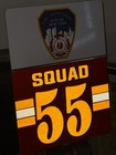 Third Watch Tv Show Fdny  Squad 55 Reflective Vinyl Sign