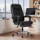 Office Chair With Footrest Ergonomic High Back Design Executive Computer Desk Ch