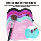 1pc Apple-shaped Silicone Makeup Brush Cleaner Pad With Suction Cup - New