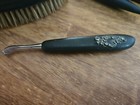 Vintage  Antique Real Ebony Nail Tool Buffer Bristle Brush Made France Vanity 
