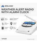 Midland Wr-120b Emergency Weather Alert Radio With Alarm Clock  - White Open Box