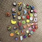 Pvc Multicolor Shoe Charm Lot Mixed Designs Animals Food Sports Vehicles