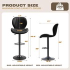 Grusign Bar Stools Set Of 2  Modern Swivel Adjustable Bar Chairs  Faux Leather