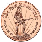 2nd Amendment Copper Rounds Set Of 2 Coins Free Shipping