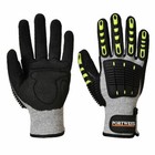 Portwest A722 Anti Impact Cut Resistat Safety Glove With Nitrile Sandy Grip Ansi