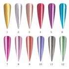 12 Colors Metallic Nail Polish Super Shine Chrome Mirror Effect Art Nail Varnish