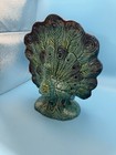 Vintage Adriane Japan Ceramic Peacock Figurine     Mid-century Decorative Peacock