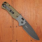 Benchmade 593bk Psk Drop Point Magnacut Axis Assist Gray   Od Green Handle
