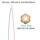 12pcs 1206 Pre-wired Micro Led 2 8-3 3v Emitting Diodes Warm White