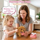 18 Pcs Walking Dog Toy  Realistic Robot Puppy Toddler Girl Toys 3-5 6-8  Buil   
