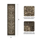 Brown 2x8 Runner Rug  Vintage Floral Washable Rugs For Entryway Hallway Bedsi   