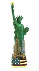 6  Statue Of Liberty Figurine W flag Base And New York City Skylines From Nyc