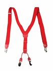 Mens Womens Wedding Tuxedo 4clip-on Suspenders Elastic Y-shape Adjustable Braces