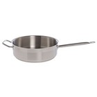 Hubert   Saut   Pan With Helper Handle 8 1 2 Quart Stainless Steel - 125 8 Dia X