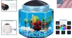Compact 1-gallon Hex Betta Fish Tank - Crystal Clear Plastic   Led Lighting