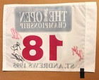 Signed 1995 British Open Golf Flag - St Andrews - 4 Champions - John Daly