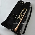 Professional Rose Copper Tenor Trombone Bb   F Detachable Bell Free Shipping