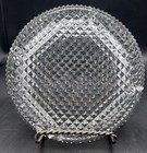 Vintage Crystal Large Heavy Cigar Ashtray Glass Ash Tray 7    Diameter