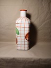 Vintage White And Red Ceramic Cherry  Fruit Decorative Bottle