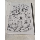 Fantasy Coloring Book Art Prints Fairy Steampunk Girls Pumpkin House Sword